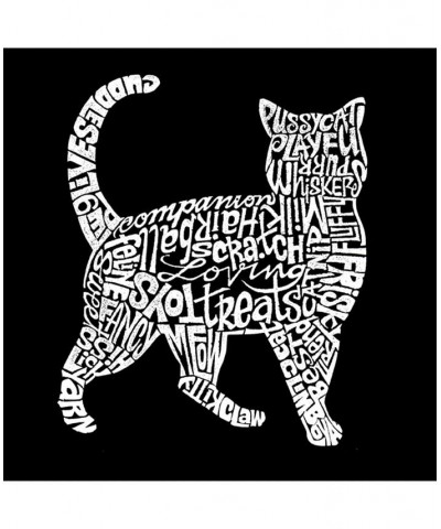 Men's Word Art T-Shirt - Cat Black $15.05 T-Shirts