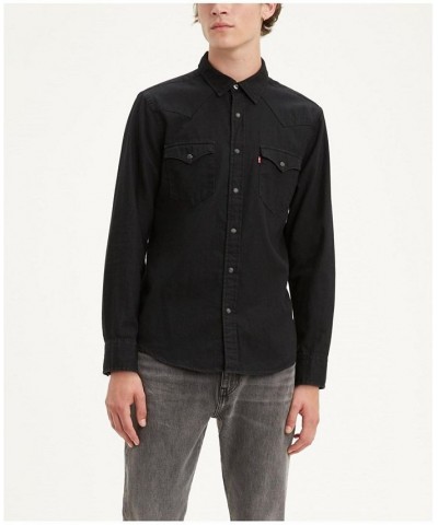 Men's Classic Clean Standard Fit Denim Western Shirt PD03 $28.00 Shirts