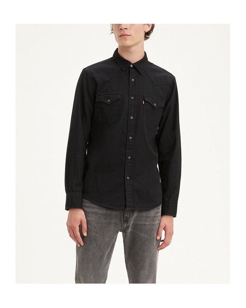 Men's Classic Clean Standard Fit Denim Western Shirt PD03 $28.00 Shirts