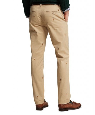 Men's Stretch Straight Polo Pony Chino Pants Tan/Beige $61.62 Pants