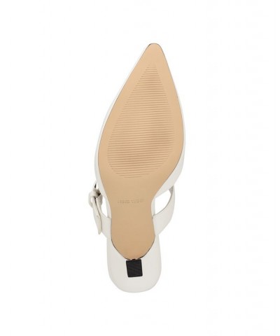 Women's Sanra Slip-on Heeled Mules White $54.45 Shoes