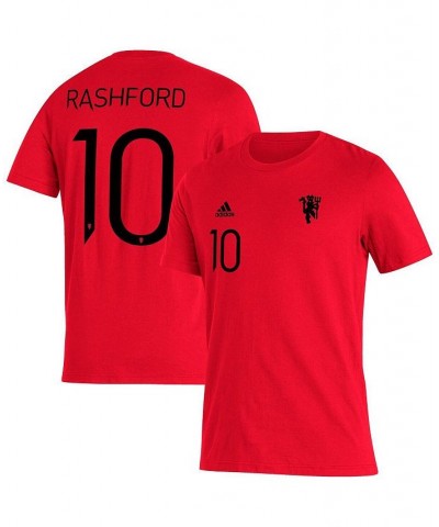 Men's Marcus Rashford Red Manchester United Name and Number Amplifier T-shirt $14.35 T-Shirts