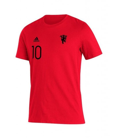 Men's Marcus Rashford Red Manchester United Name and Number Amplifier T-shirt $14.35 T-Shirts