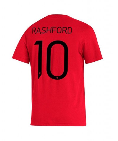 Men's Marcus Rashford Red Manchester United Name and Number Amplifier T-shirt $14.35 T-Shirts