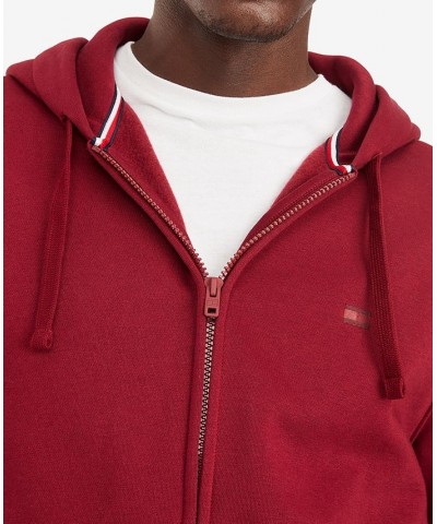 Men's New Essentials Full Zip Hoodie Red $35.55 Sweatshirt