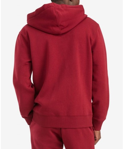 Men's New Essentials Full Zip Hoodie Red $35.55 Sweatshirt