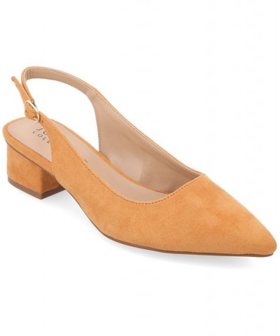 Women's Sylvia Slingback Heel Tan/Beige $52.24 Shoes