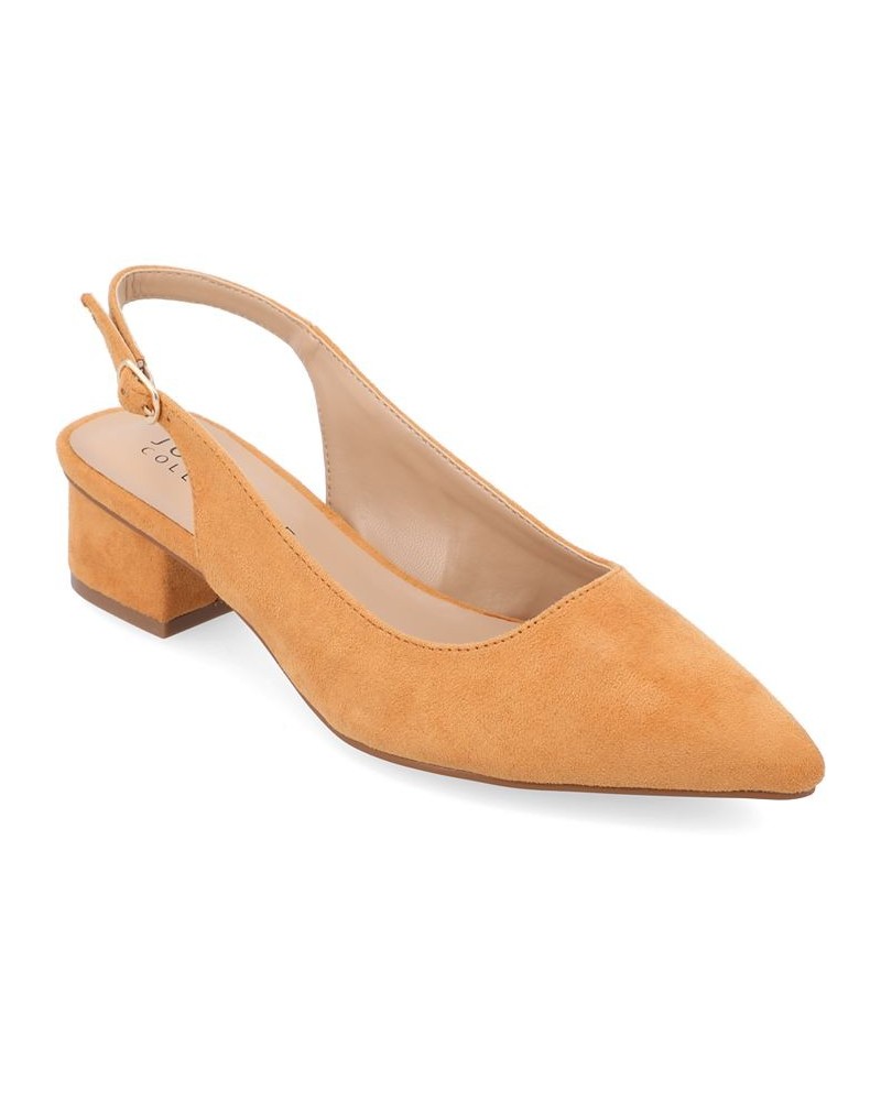 Women's Sylvia Slingback Heel Tan/Beige $52.24 Shoes