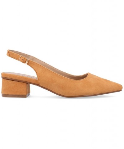 Women's Sylvia Slingback Heel Tan/Beige $52.24 Shoes