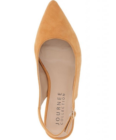 Women's Sylvia Slingback Heel Tan/Beige $52.24 Shoes