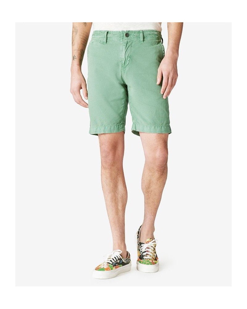 Men's Classic Fit Laguna Flat Front 9" Shorts Green $35.19 Shorts