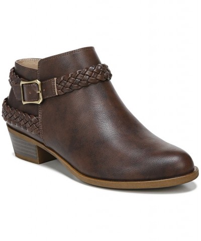 Adriana Booties Brown Faux Leather $44.65 Shoes