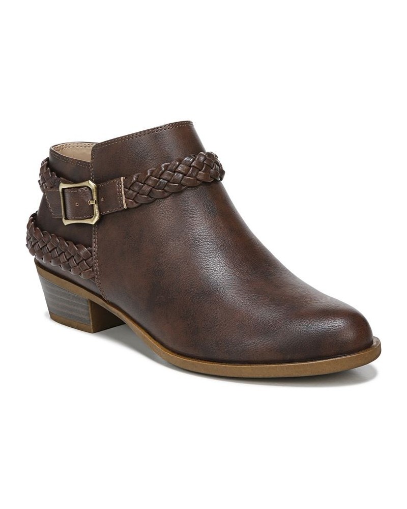 Adriana Booties Brown Faux Leather $44.65 Shoes