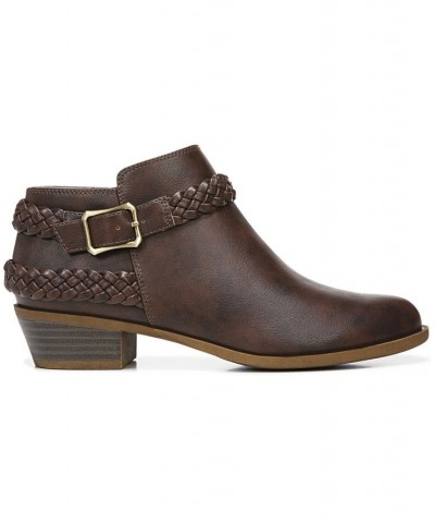 Adriana Booties Brown Faux Leather $44.65 Shoes