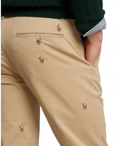 Men's Stretch Straight Polo Pony Chino Pants Tan/Beige $61.62 Pants