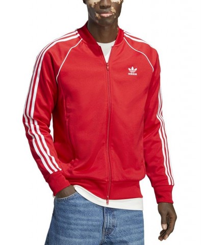 Men's Adicolor Classics SST Slim-Fit 3-Stripes Track Jacket Red $34.85 Jackets