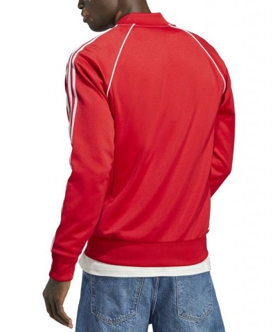 Men's Adicolor Classics SST Slim-Fit 3-Stripes Track Jacket Red $34.85 Jackets