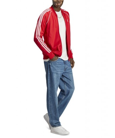 Men's Adicolor Classics SST Slim-Fit 3-Stripes Track Jacket Red $34.85 Jackets