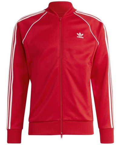 Men's Adicolor Classics SST Slim-Fit 3-Stripes Track Jacket Red $34.85 Jackets