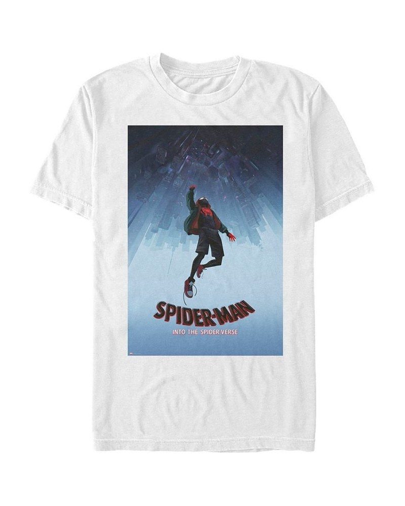 Marvel Men's Spider-Man Into The Spiderverse Up, Up, and Away Short Sleeve T-Shirt White $18.54 T-Shirts