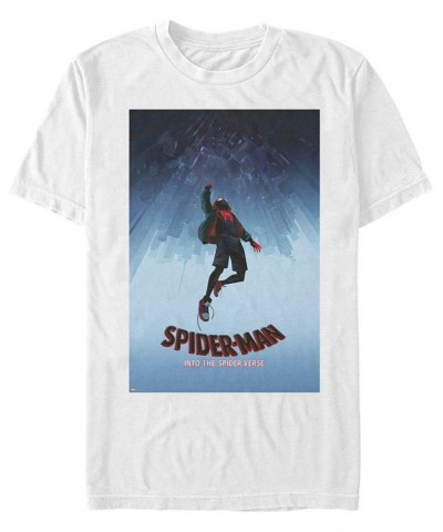 Marvel Men's Spider-Man Into The Spiderverse Up, Up, and Away Short Sleeve T-Shirt White $18.54 T-Shirts