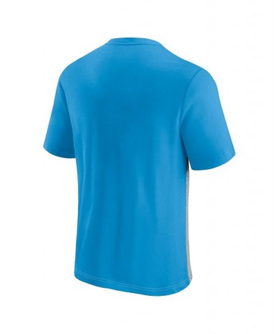 Men's Branded Blue, Heathered Gray Carolina Panthers Colorblock T-shirt $17.60 T-Shirts