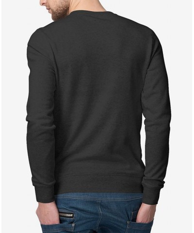 Men's Word Art Crewneck Freedom Skull Sweatshirt Gray $29.49 Sweatshirt