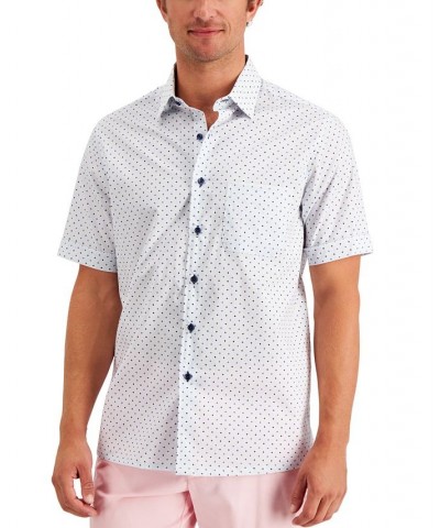 Men's Regular-Fit Geo Dobby Shirt White $13.12 Shirts