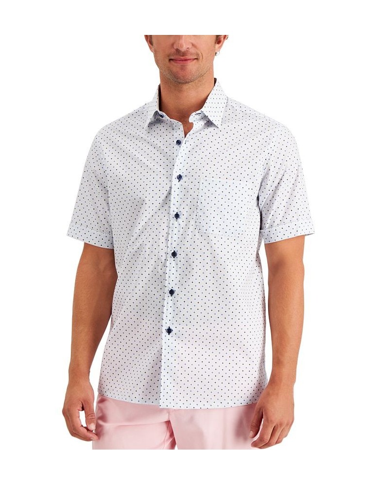 Men's Regular-Fit Geo Dobby Shirt White $13.12 Shirts