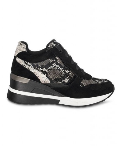 Women's Canali Reptile Sneaker Silver $46.00 Shoes