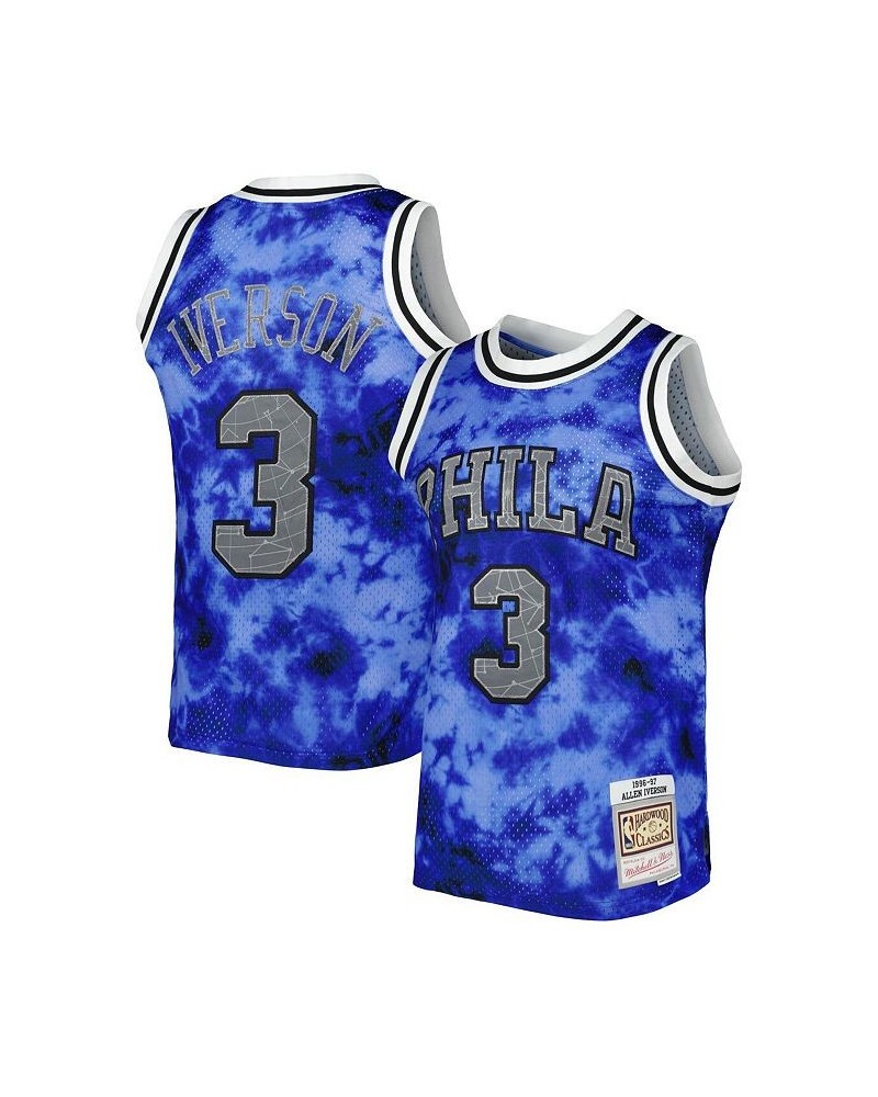 Men's Allen Iverson Royal Philadelphia 76ers 1996-97 Galaxy Swingman Jersey $68.80 Jersey