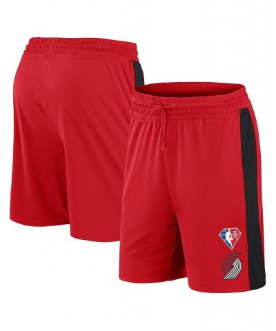 Men's Branded Red Portland Trail Blazers 75th Anniversary Downtown Performance Practice Shorts $20.25 Shorts