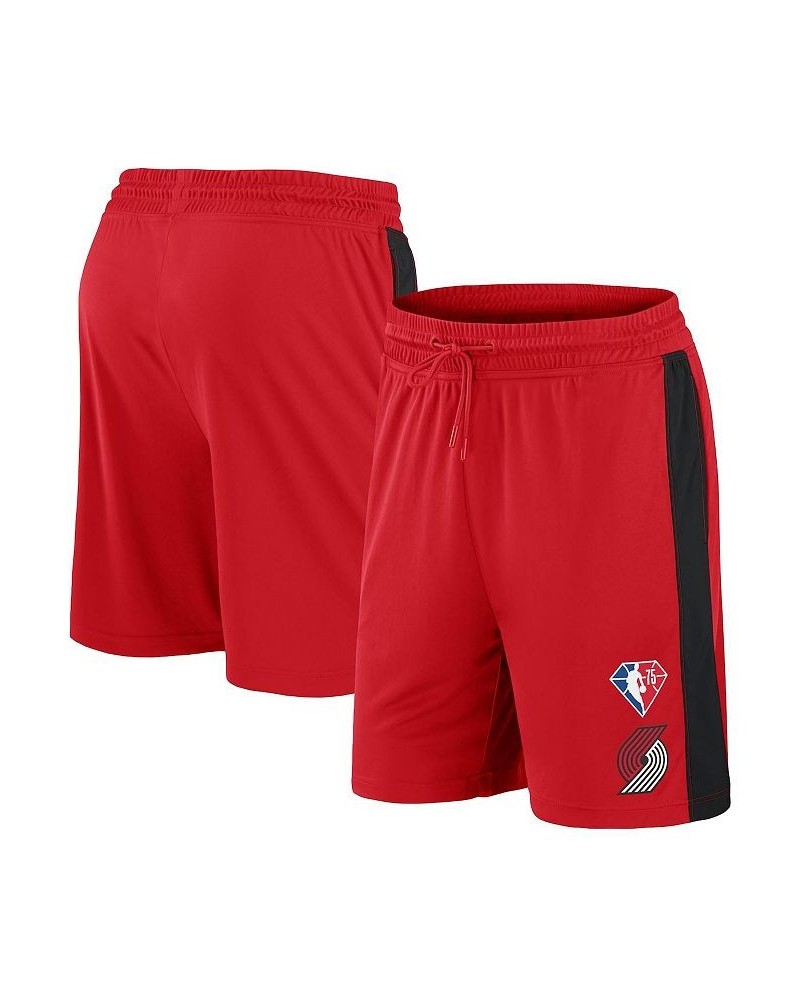 Men's Branded Red Portland Trail Blazers 75th Anniversary Downtown Performance Practice Shorts $20.25 Shorts