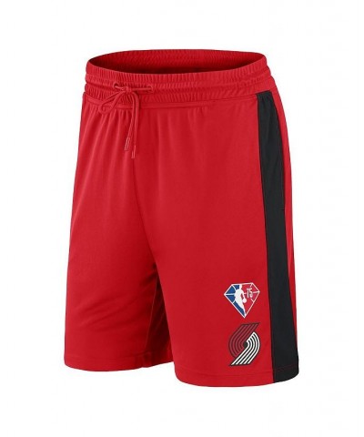 Men's Branded Red Portland Trail Blazers 75th Anniversary Downtown Performance Practice Shorts $20.25 Shorts