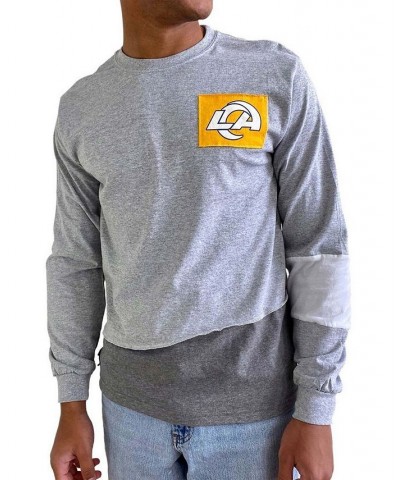 Men's Gray Los Angeles Rams Angle Long Sleeve T-shirt $30.08 T-Shirts