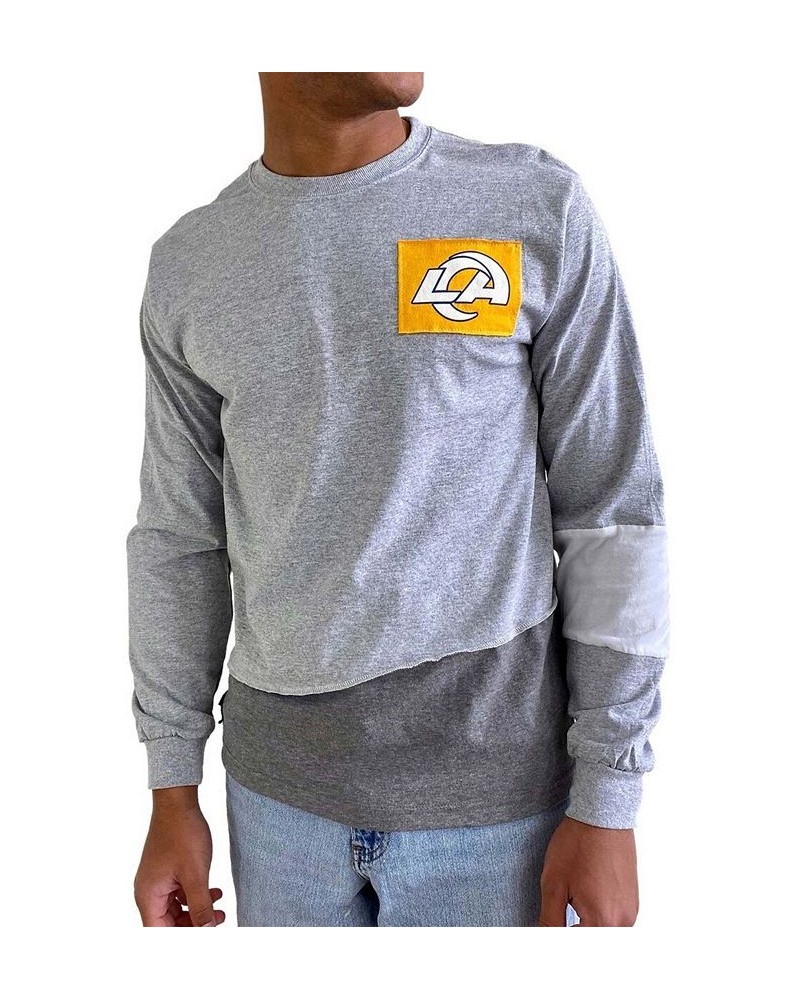 Men's Gray Los Angeles Rams Angle Long Sleeve T-shirt $30.08 T-Shirts