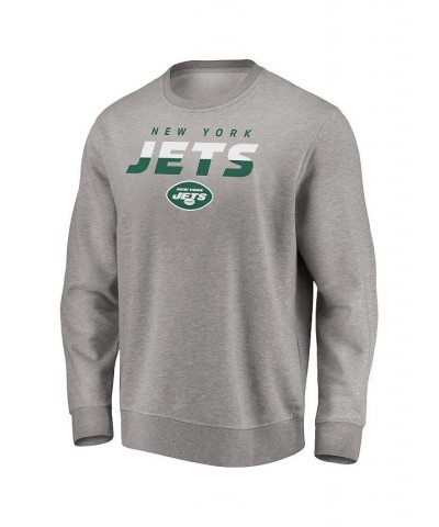 Men's Branded Heathered Gray New York Jets Block Party Pullover Sweatshirt $32.32 Sweatshirt