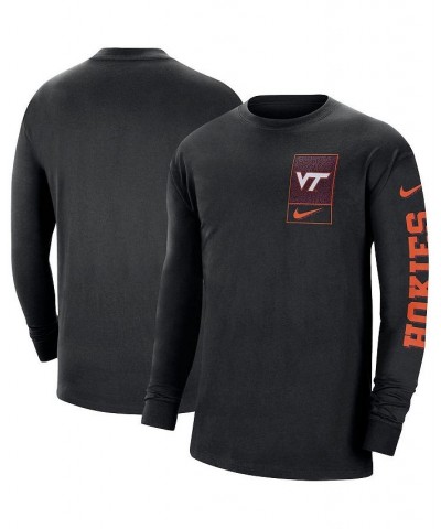 Men's Black Virginia Tech Hokies Seasonal Max90 2-Hit Long Sleeve T-shirt $22.50 T-Shirts