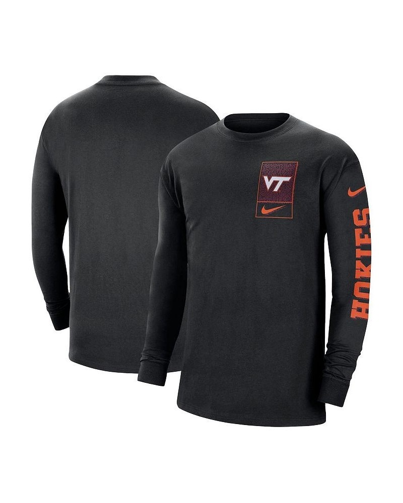 Men's Black Virginia Tech Hokies Seasonal Max90 2-Hit Long Sleeve T-shirt $22.50 T-Shirts