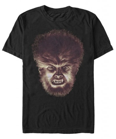 Universal Monsters Men's Angry Wolfman Big Face Short Sleeve T-Shirt Black $19.24 T-Shirts