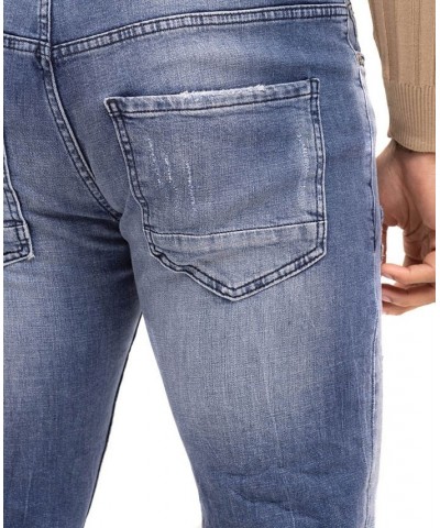 Men's Modern Stripe Denim Jeans Blue $77.90 Jeans