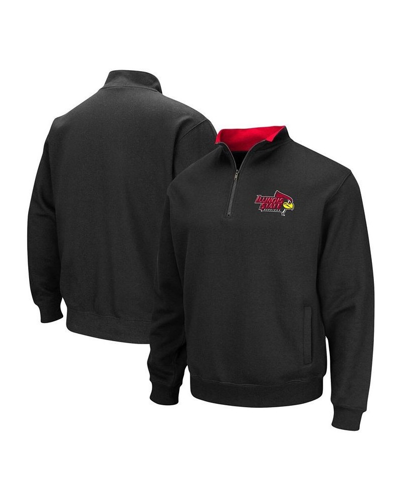 Men's Black Illinois State Redbirds Tortugas Logo Quarter-Zip Pullover Jacket $25.80 Sweatshirt