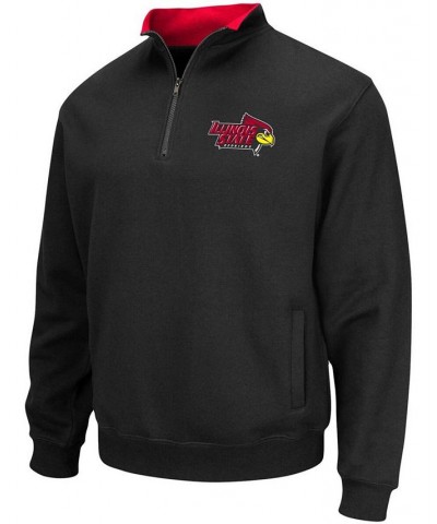 Men's Black Illinois State Redbirds Tortugas Logo Quarter-Zip Pullover Jacket $25.80 Sweatshirt