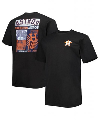 Men's Black Houston Astros Big and Tall Two-Sided T-shirt $24.96 T-Shirts