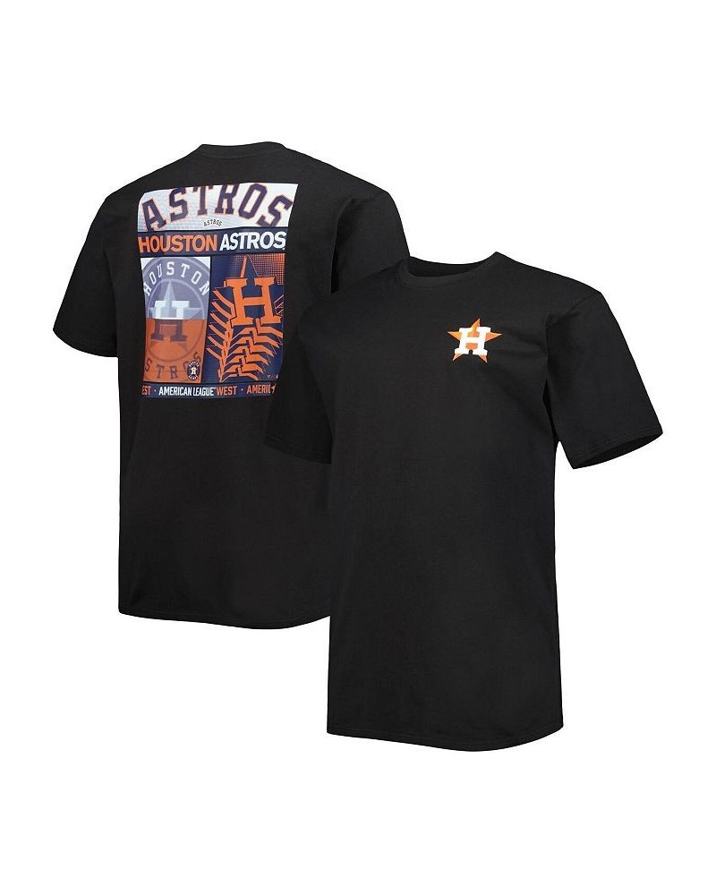 Men's Black Houston Astros Big and Tall Two-Sided T-shirt $24.96 T-Shirts