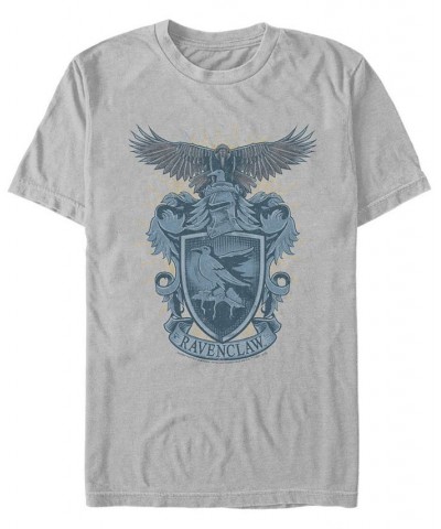 Men's Ravenclaw Crest Short Sleeve Crew T-shirt Silver $17.50 T-Shirts