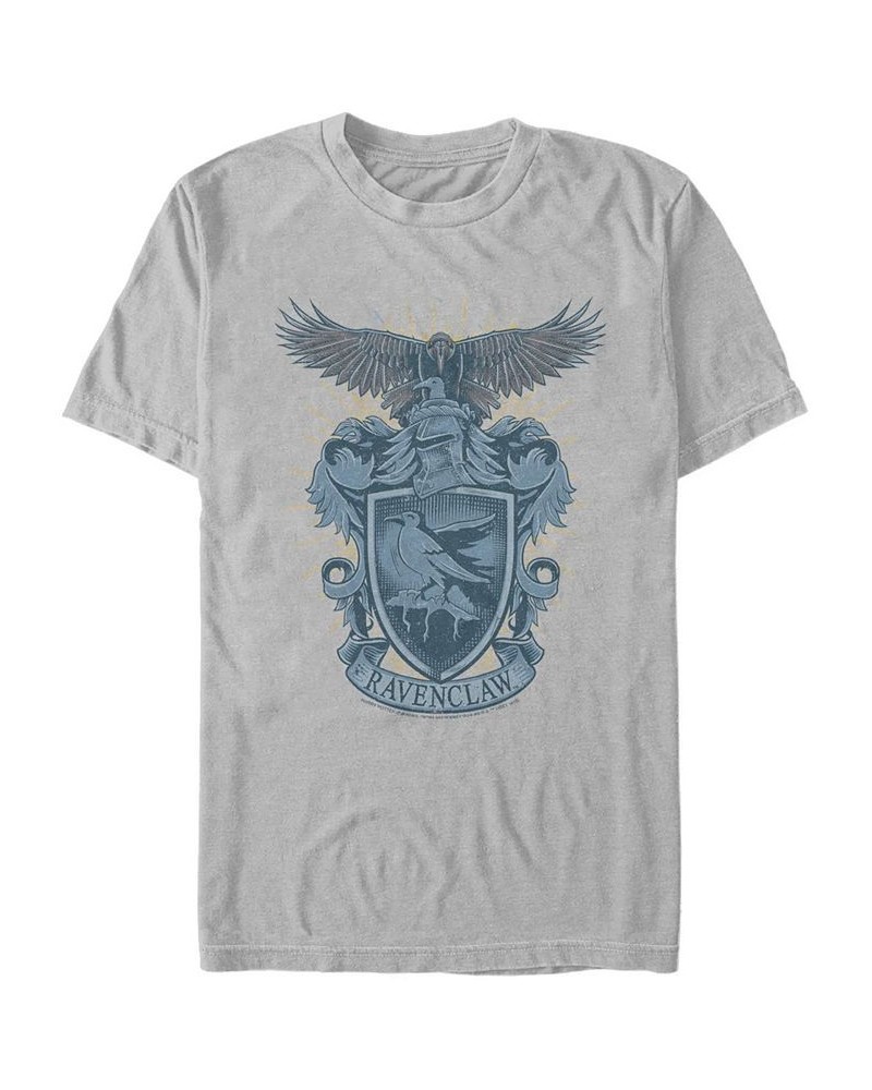 Men's Ravenclaw Crest Short Sleeve Crew T-shirt Silver $17.50 T-Shirts