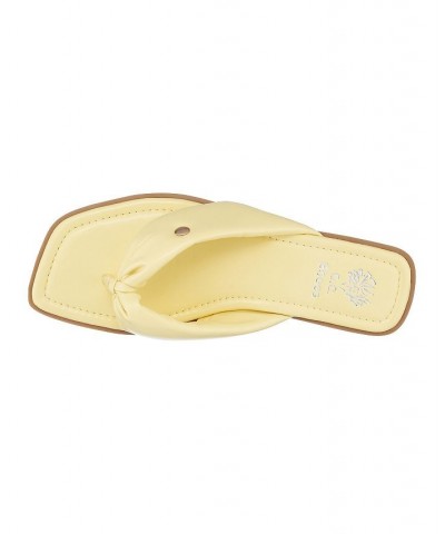 Women's Reid Flat Thong Sandals Yellow $34.19 Shoes