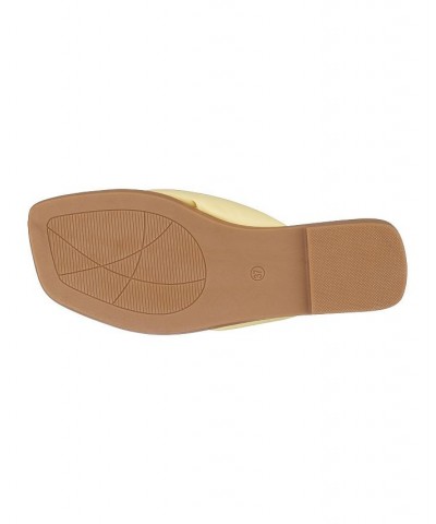 Women's Reid Flat Thong Sandals Yellow $34.19 Shoes