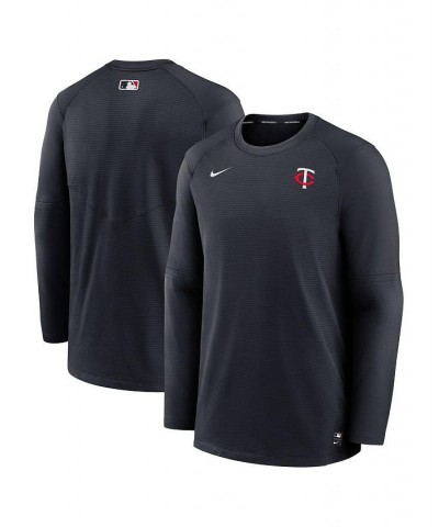 Men's Minnesota Twins Navy Authentic Collection Logo Performance Long Sleeve T-shirt $43.20 T-Shirts